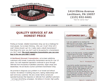 Tablet Screenshot of northeastdiscounttransmission.com